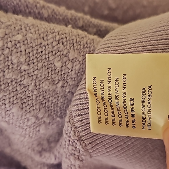 Free People Found My Friend Lavender Boucle Knit Oversized Sweater Size Small - Picture 6 of 6